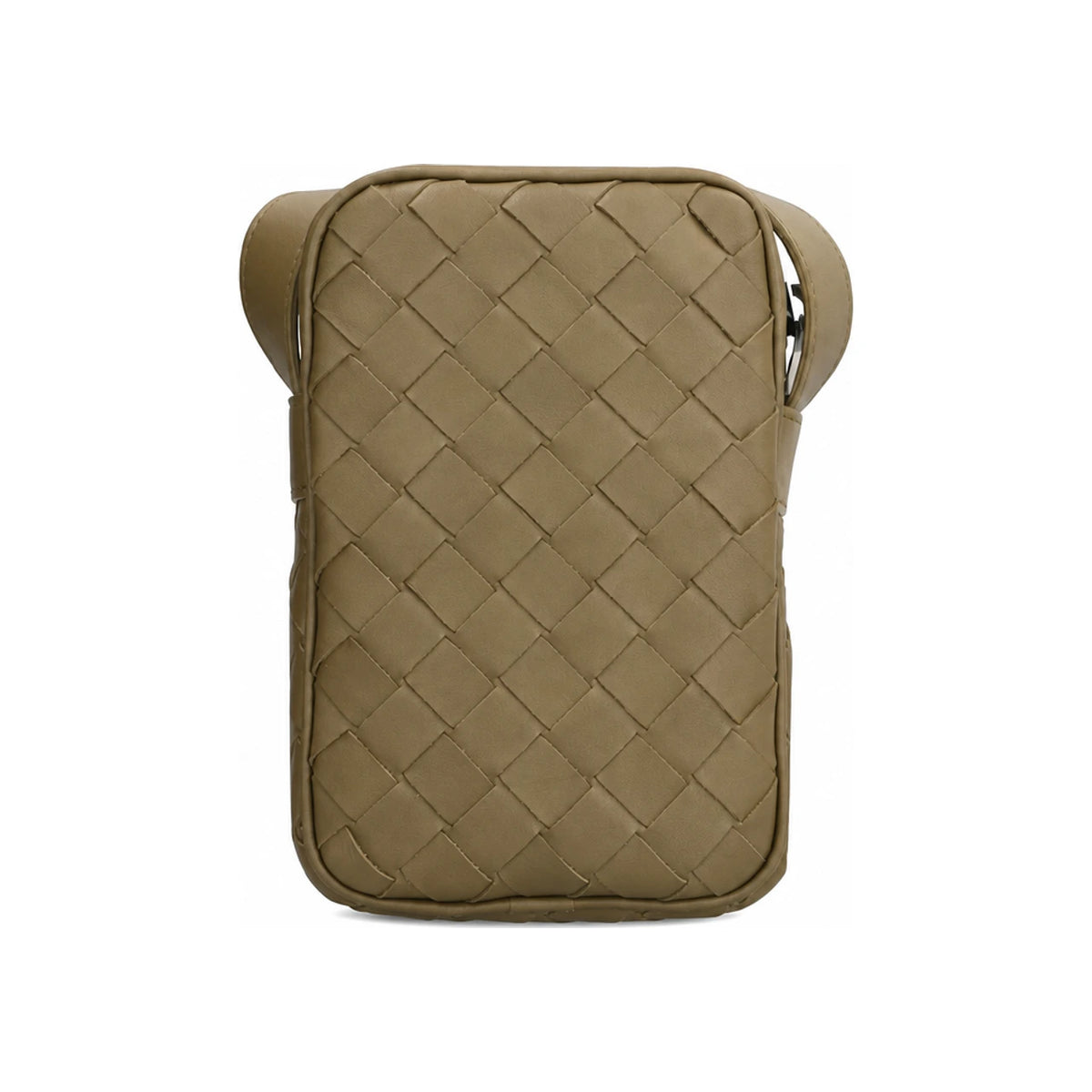 Bottega Veneta Intrecciato Mini Cassette Crossbody Bag Mud