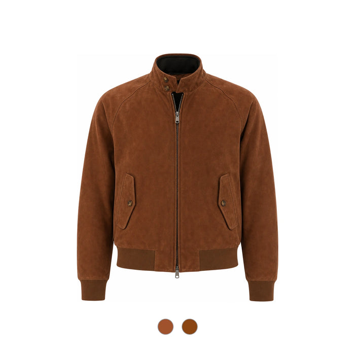 BARACUTA G9 Suede Navy Men’s Harrington Jacket BRCPS0939 UT2623