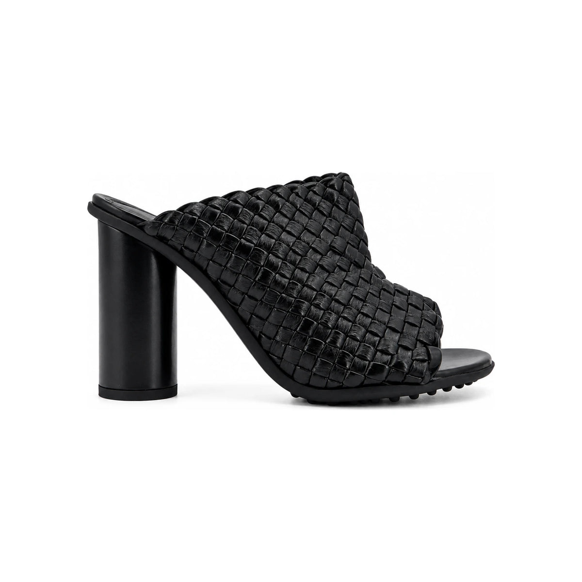 Bottega Veneta Black Leather Sandals