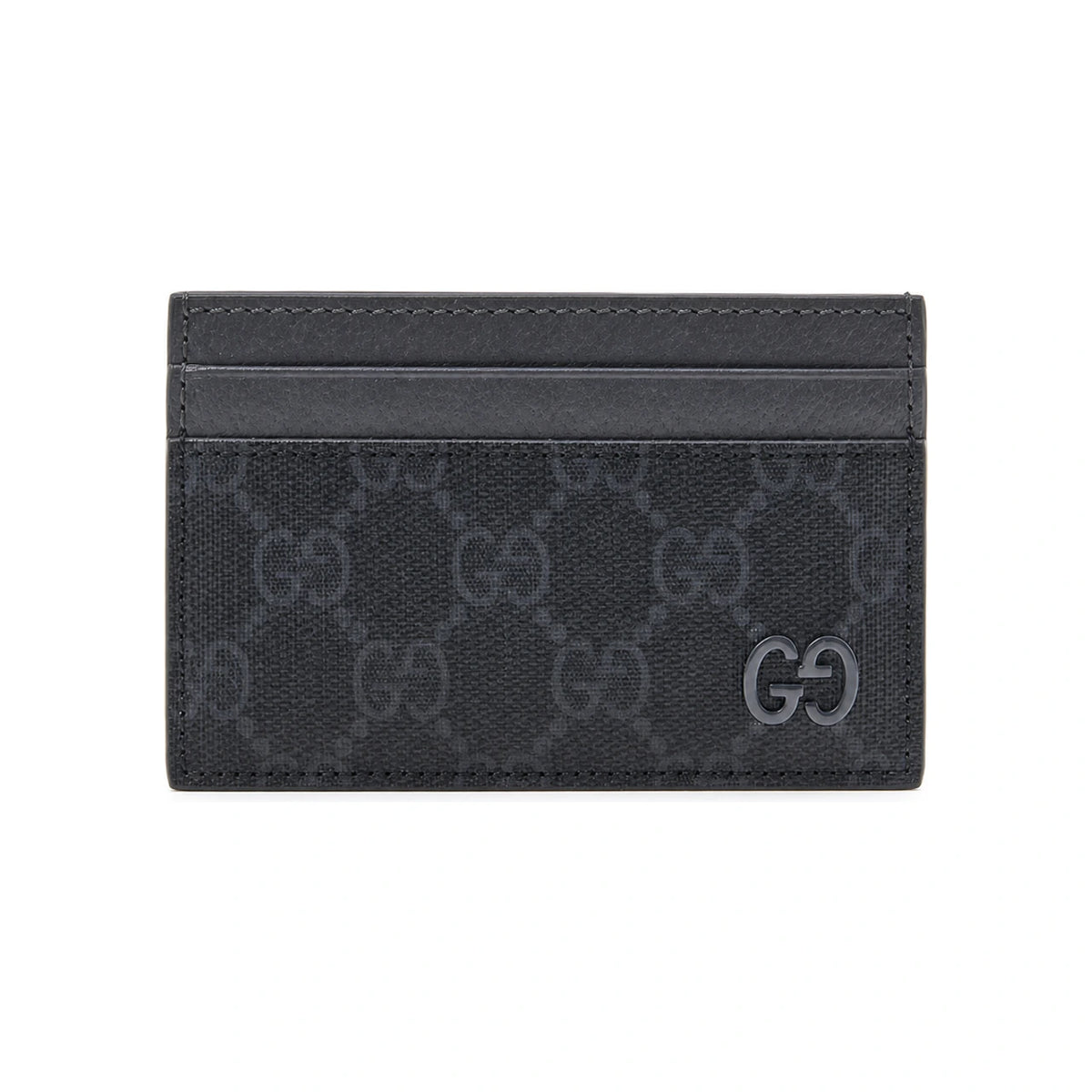 GUCCI GG Supreme Coated Canvas Card Holder Black
