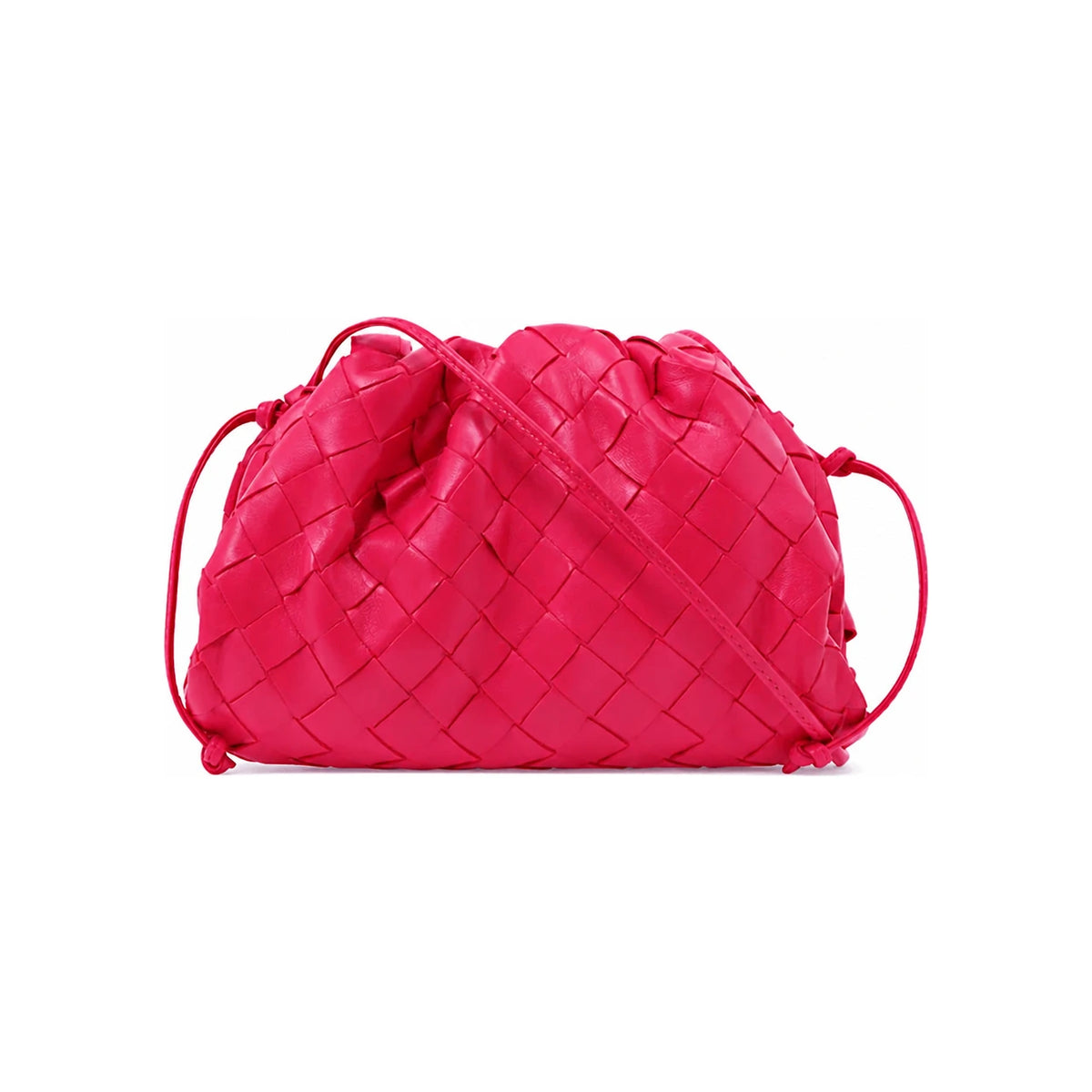 Bottega Veneta Intrecciato Mini Crossbody Bag Leather Pink