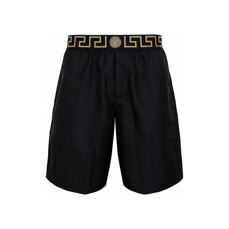 Versace Black Greca Border Swim Shorts ABU01023 1A11120 A80G