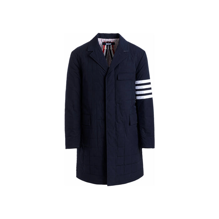 THOM BROWNE Navy Diagonal Armband Padded Coat MOD066X 07259 415