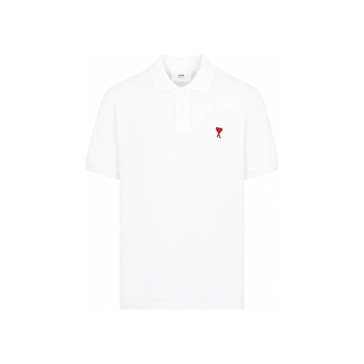 AMI Unisex Heart Logo Short Sleeve Polo T-Shirt BFUPL001