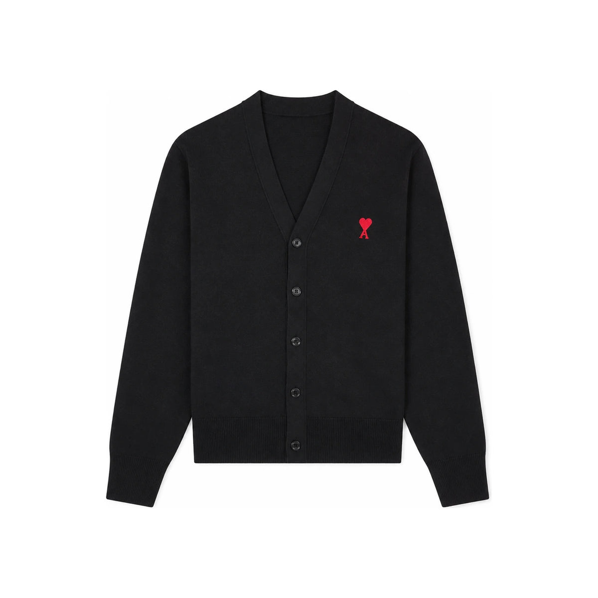 AMI Heart Logo Wool Cardigan for Men BFHKC001 001