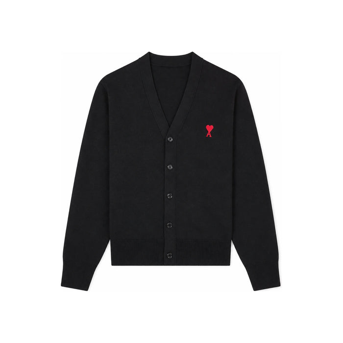 AMI Heart Logo Wool Cardigan for Men BFHKC001 001