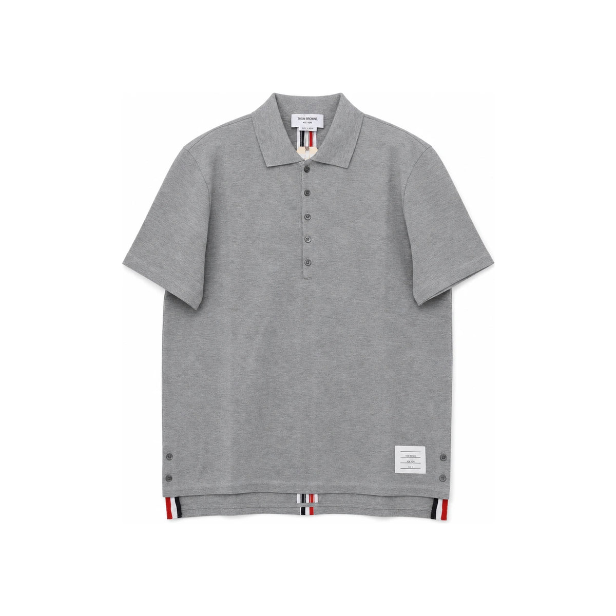 THOM BROWNE Center Back Stripe Polo Collar Men’s Short Sleeve T-Shirt