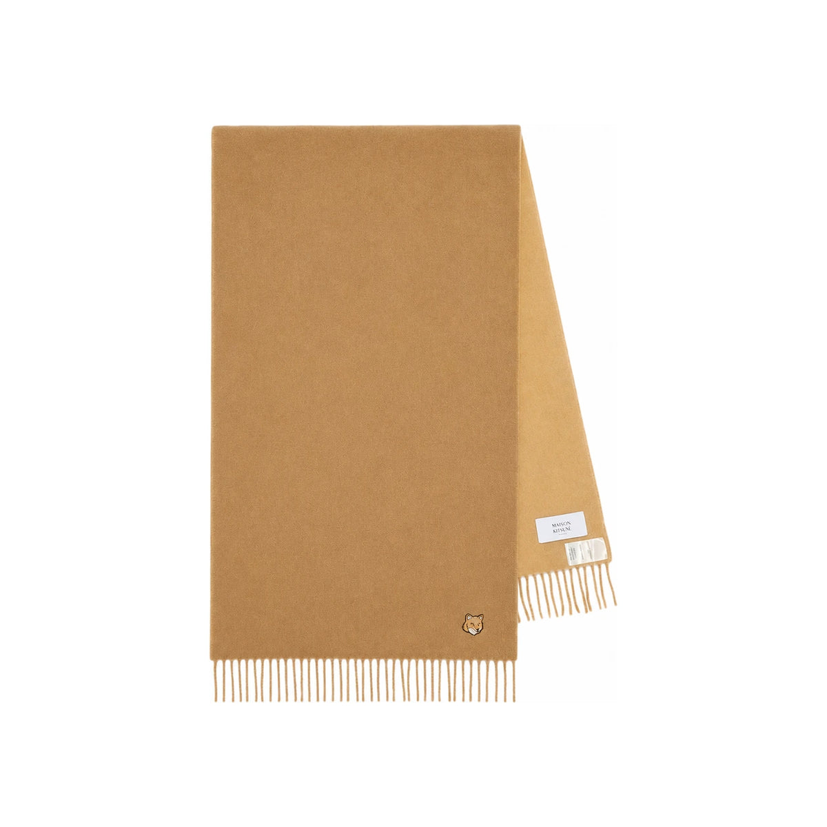 Maison Kitsune Bold Fox Head Scarf Chino Beige Men’s Scarf NM06201WA0018 P245