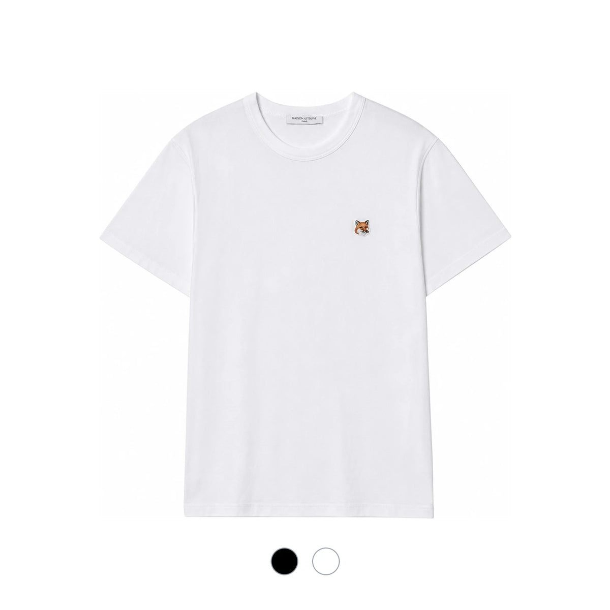 Maison Kitsune Fox Head Patch Short-Sleeve T-Shirt AM00103KJ0008