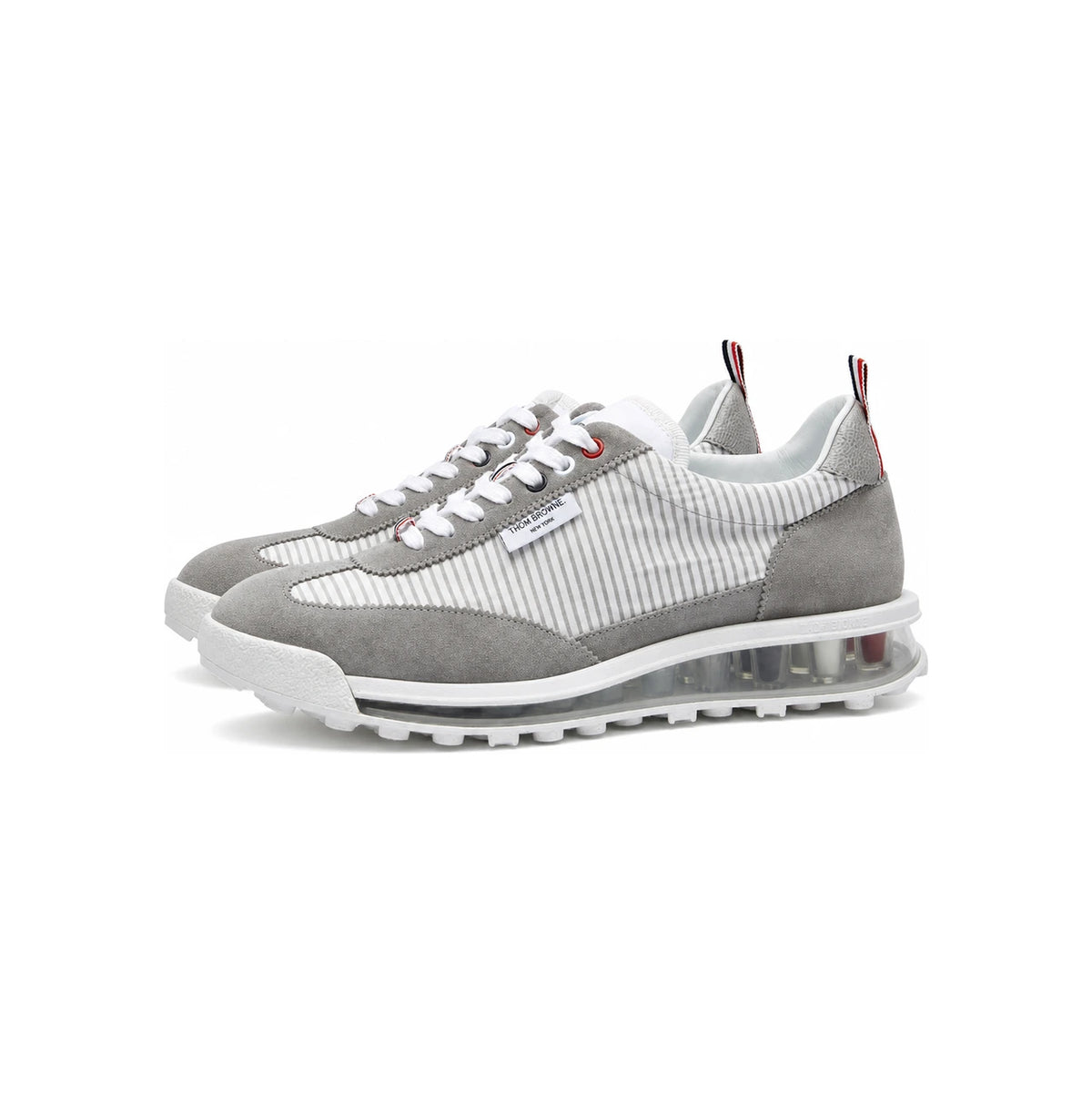 THOM BROWNE Ecru Nylon Runner Low-Top Sneakers