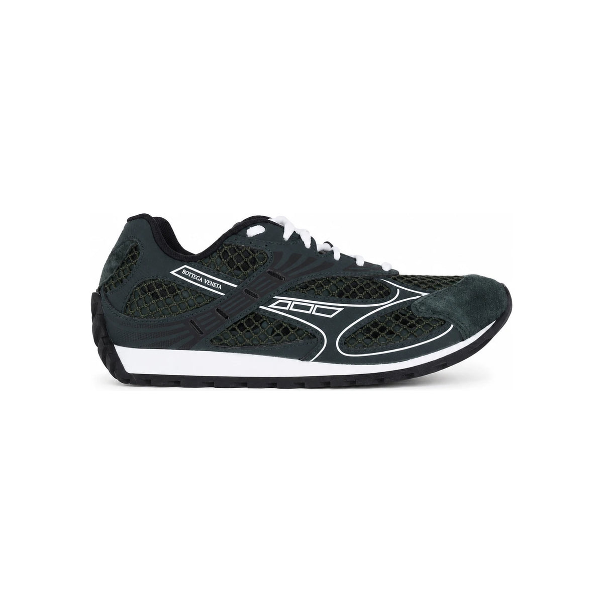Bottega Veneta Orbit Low-Top Sneakers Green Leather