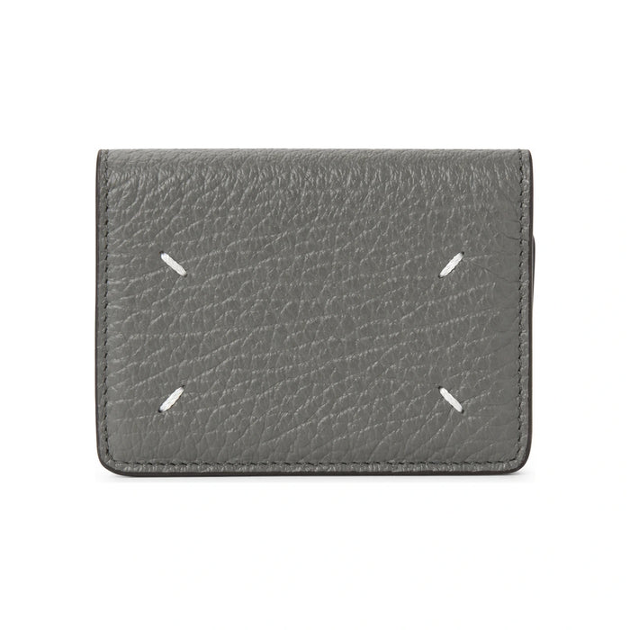 Maison Margiela Stitch Grain Leather Card Holder Wallet Navy