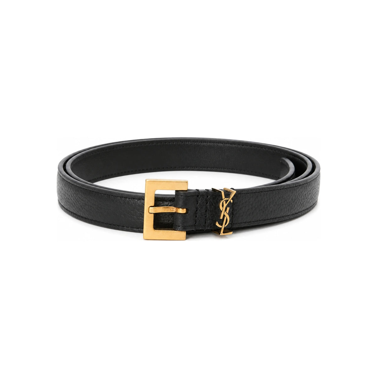Saint Laurent Monogram Leather Men's Belt 612616 DTI0W 1000
