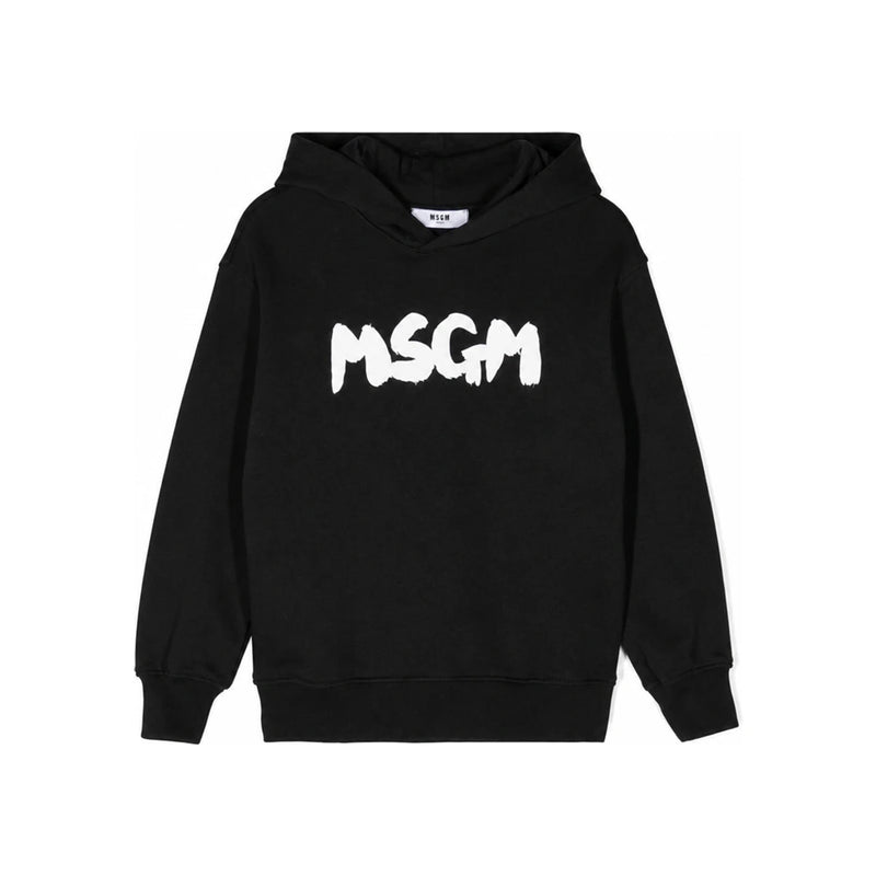 MSGM Black Logo Hoodie Women’s Kids 24FW F4MSJUHS057 110